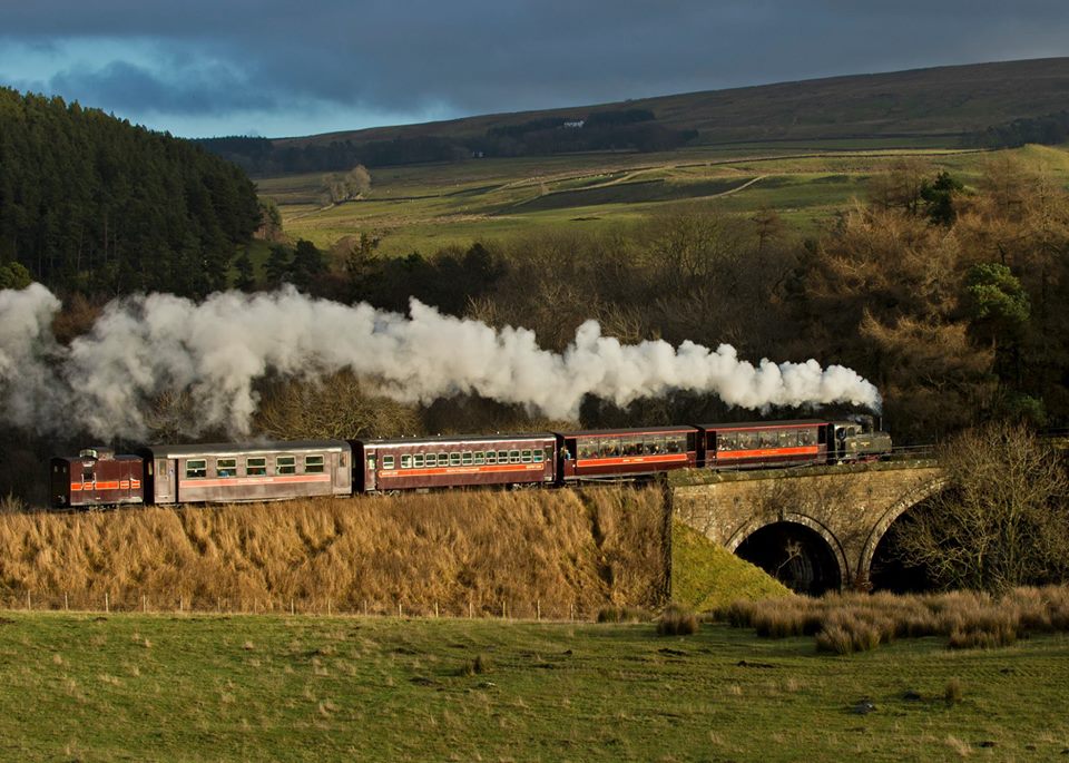 a steam train moving through the Pennines