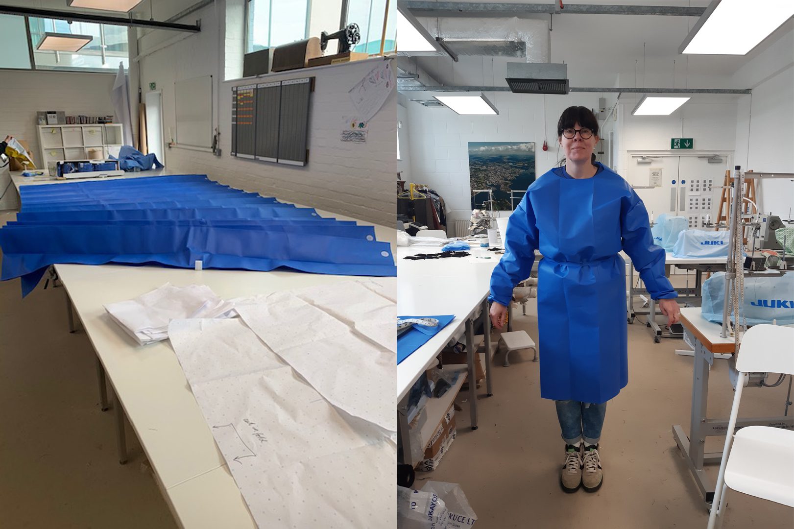 Makers HQ supports Plymouth health workers by making workwear for COVID-19 testing site