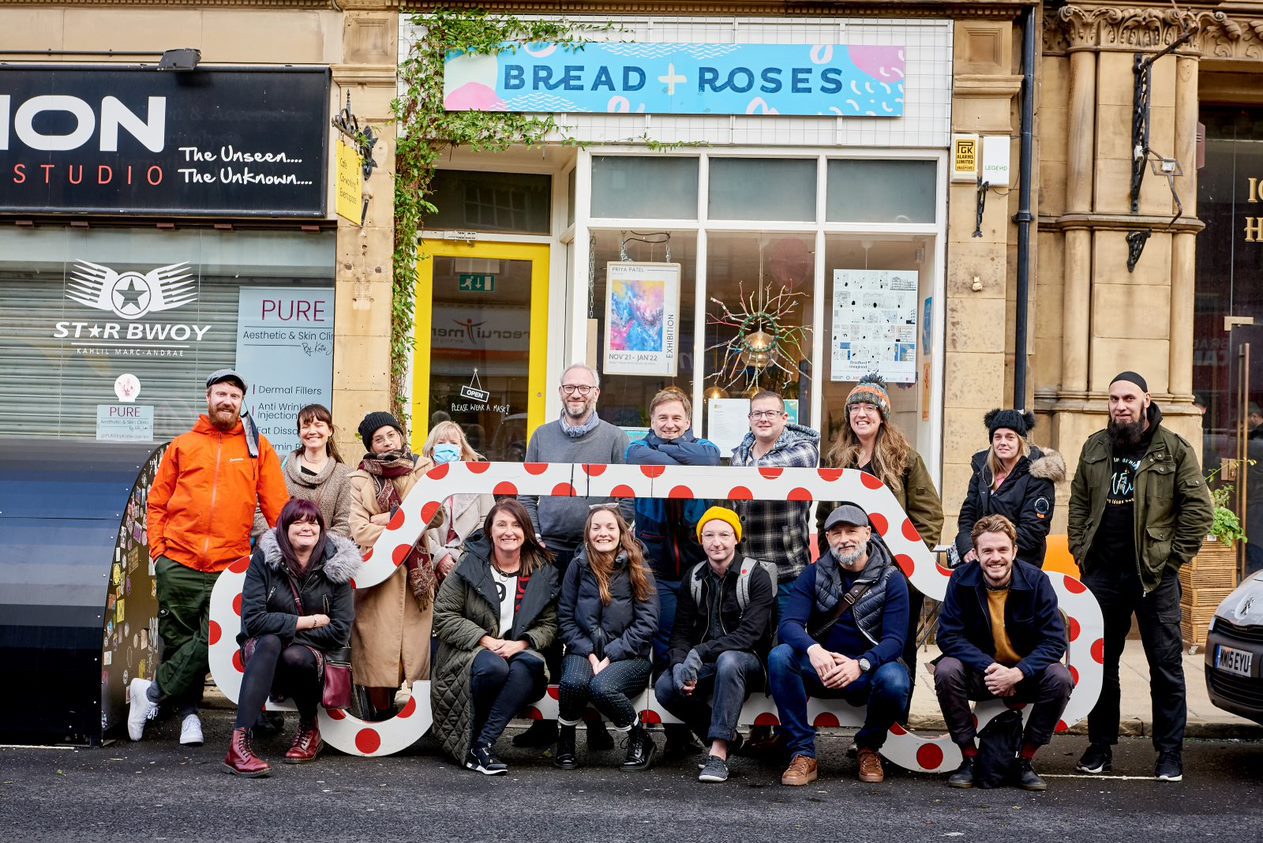 Participants visiting Bread + Roses, a co-operative space in Bradford