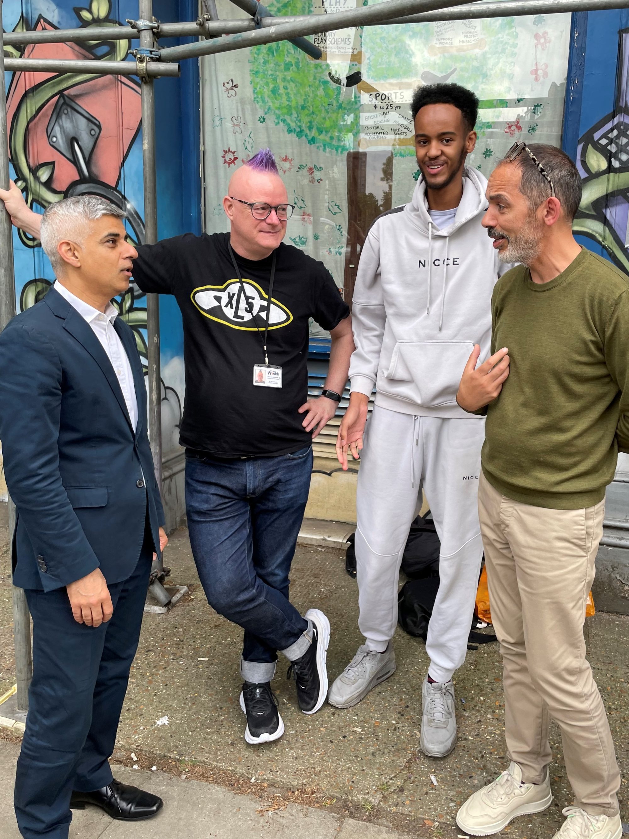 london mayor, meets three people of different backgrounds