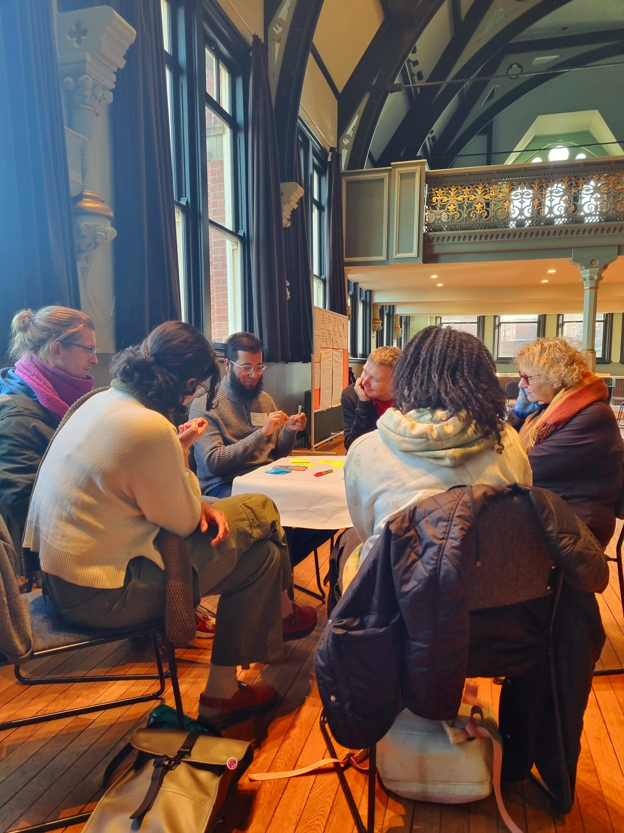 Participants taking part in a group activity at our Manchester Autumn Gathering. Photo: Roseanna Dias